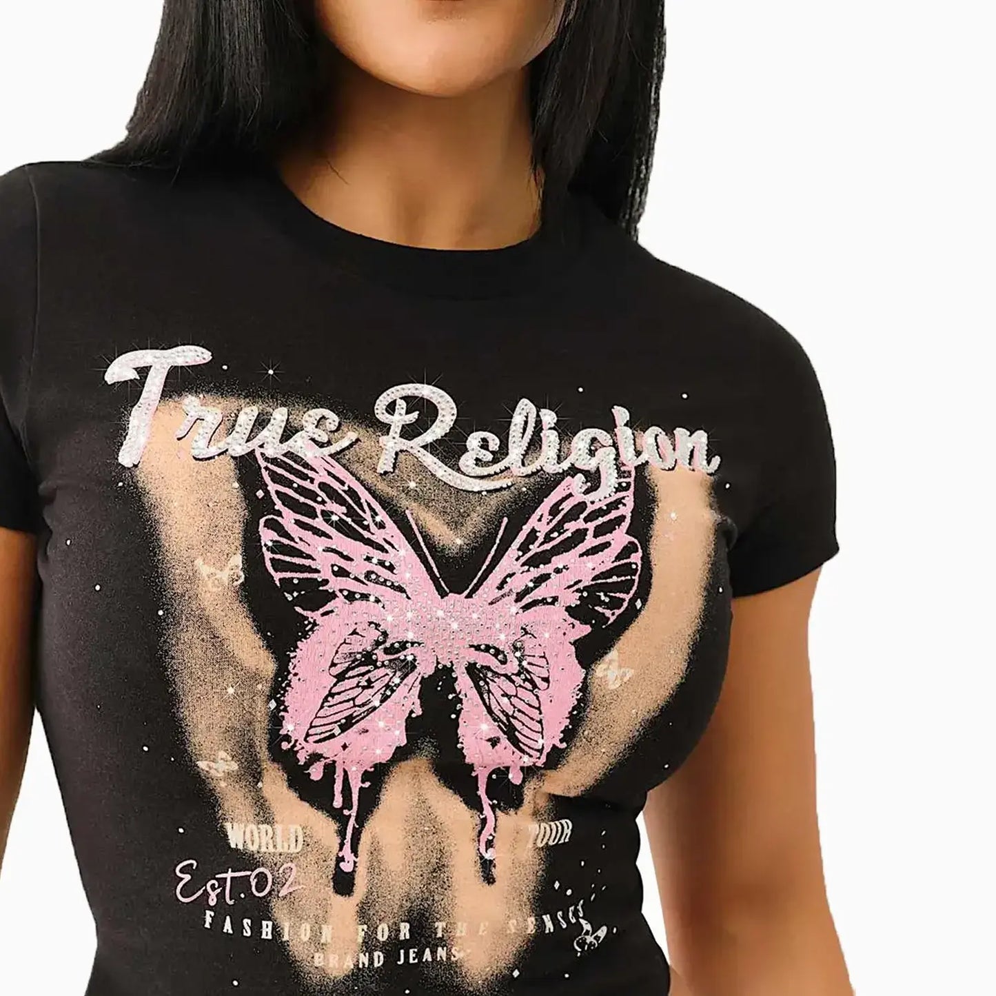 Women's Crystl Butterfly Baby T-Shirt