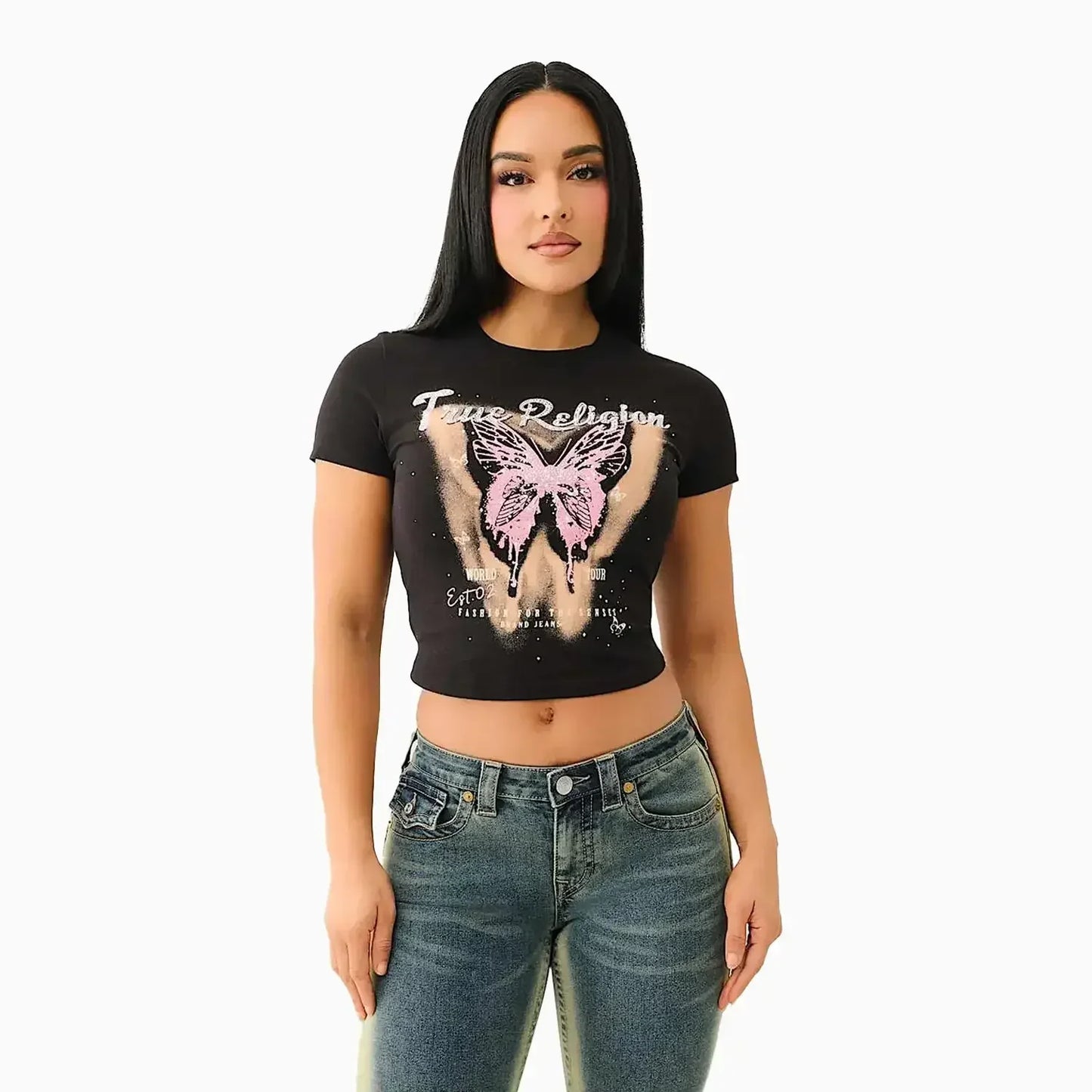 Women's Crystl Butterfly Baby T-Shirt