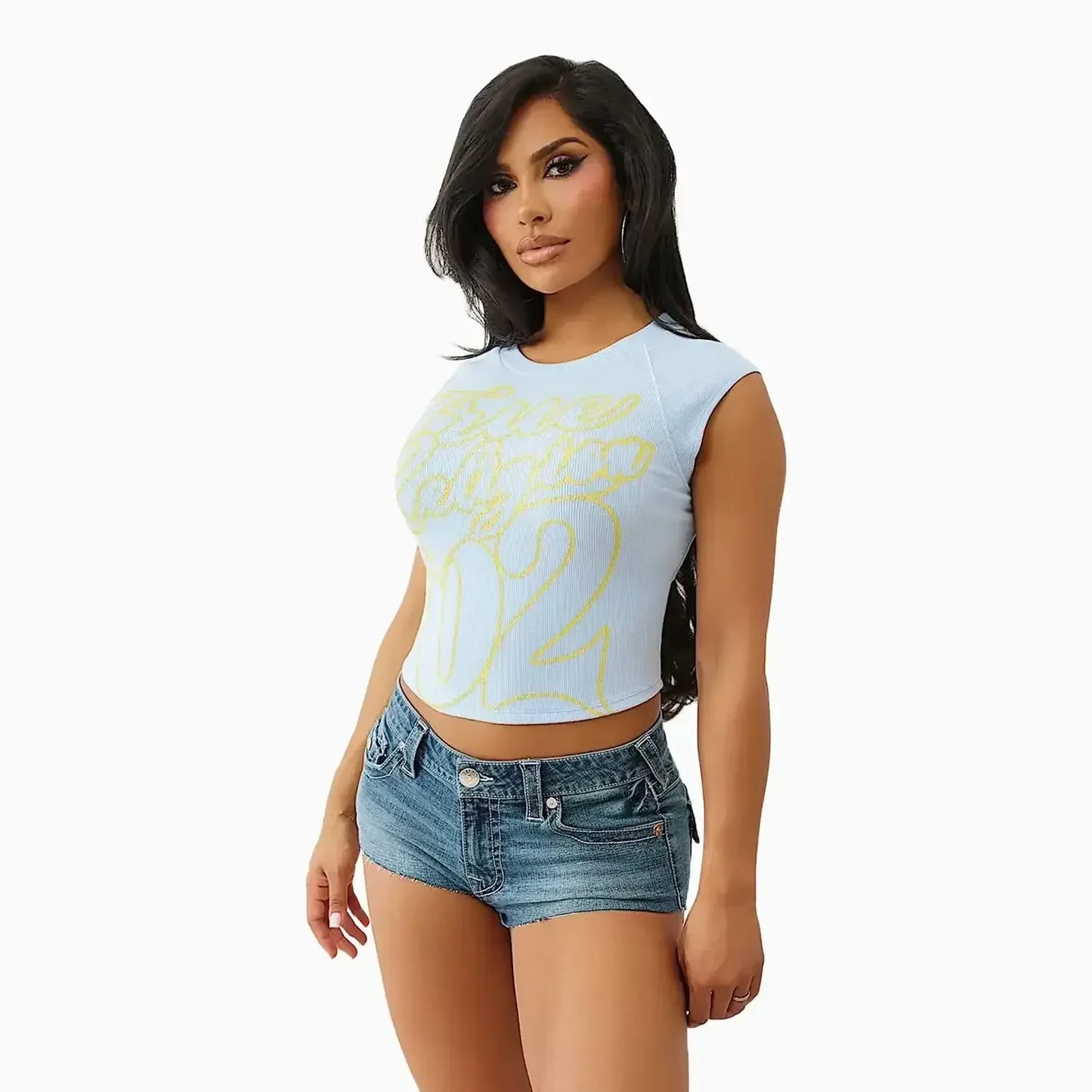 Women's Sporty Raglan Ribbed T-Shirt