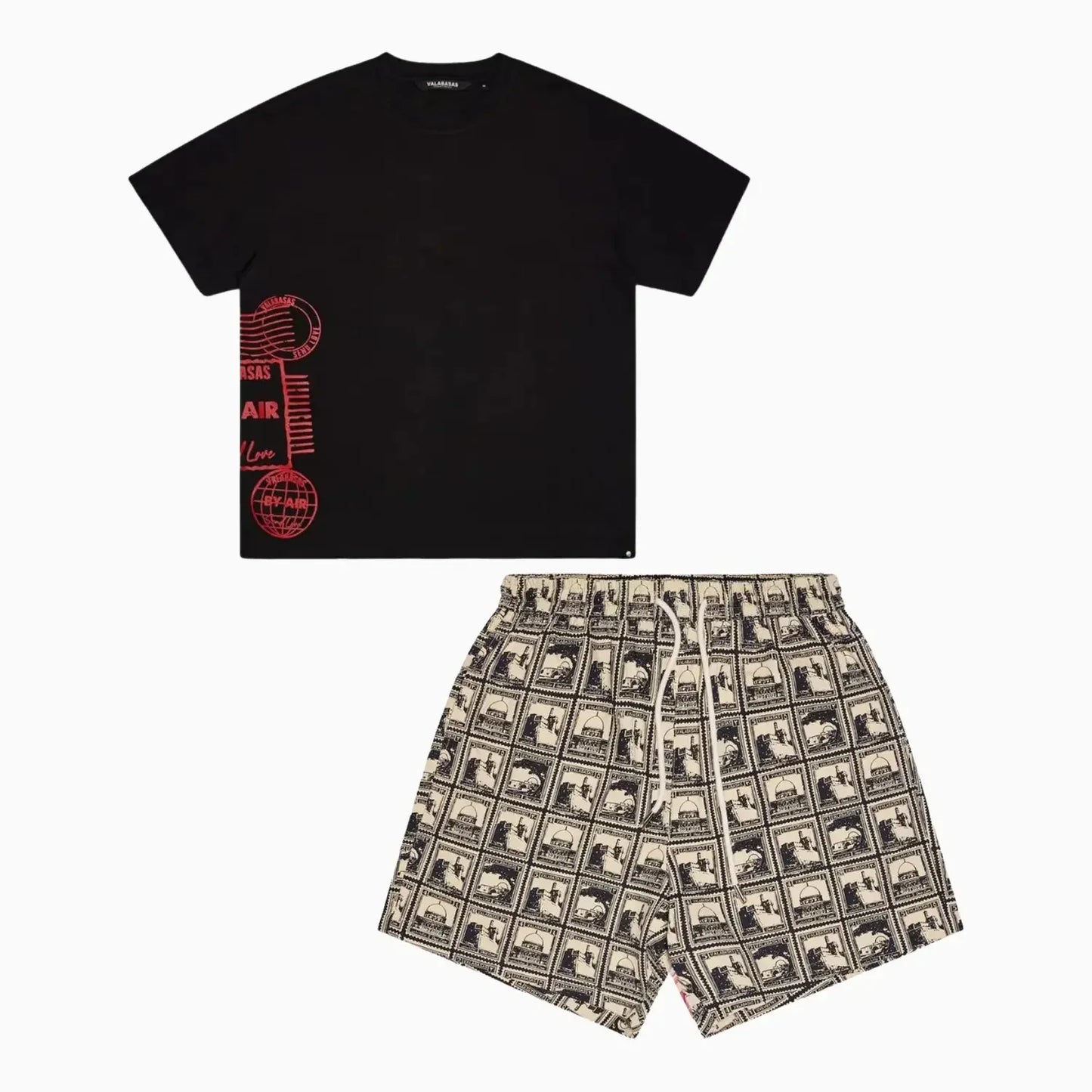 Men's Send Love T-Shirt and Shorts Outfit