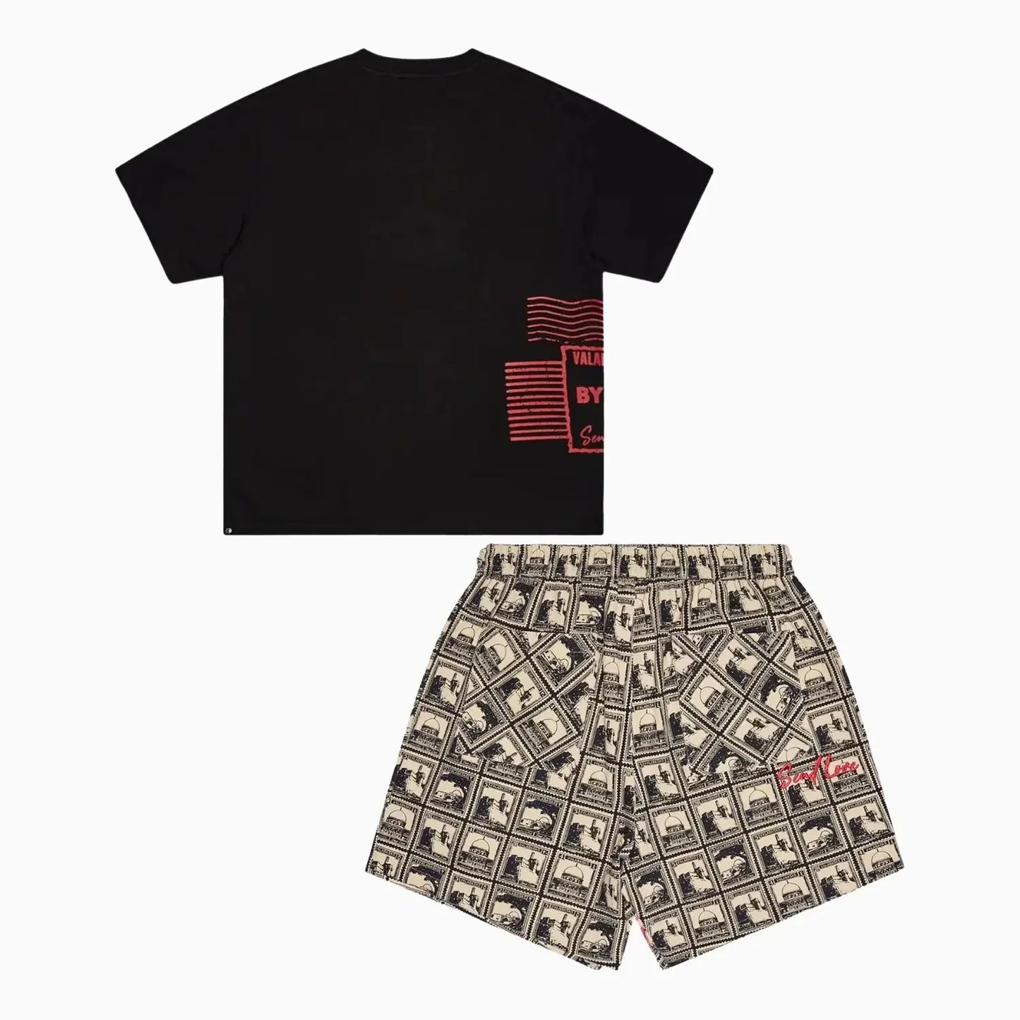 Men's Send Love T-Shirt and Shorts Outfit