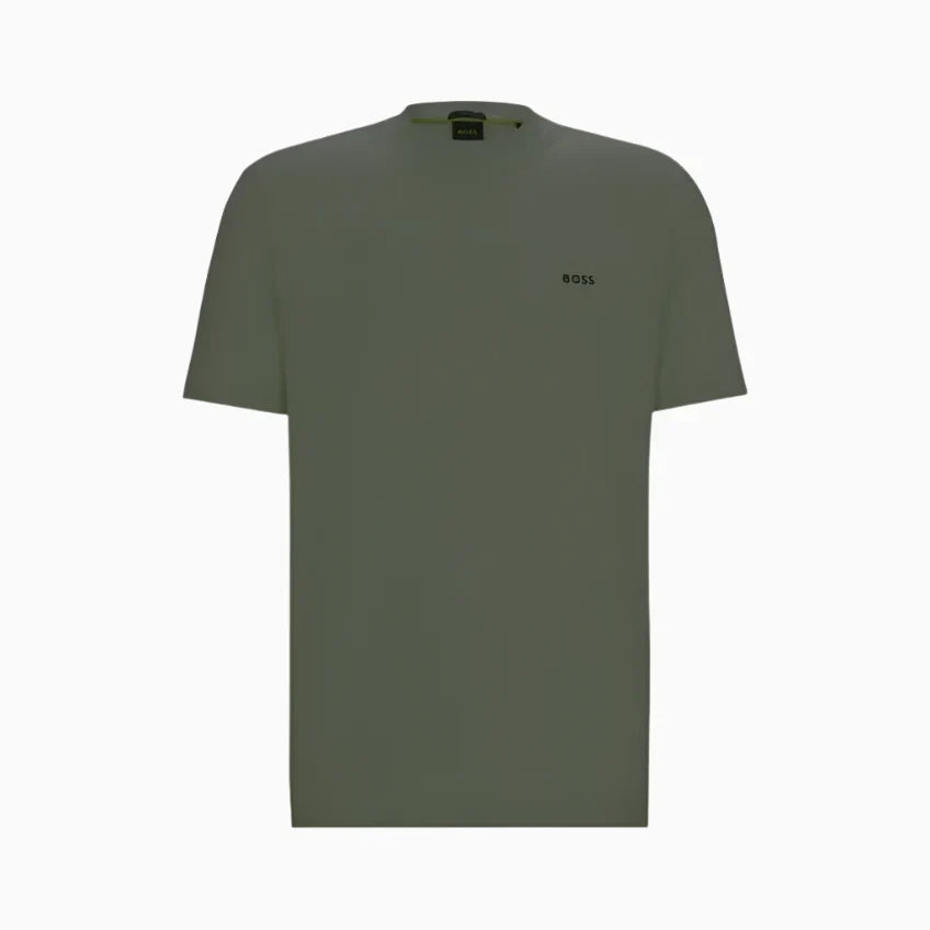 Men's Stretch Cotton Regular Fit T-Shirt With Contrast Logo