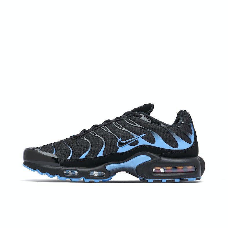 NIKE AIR MAX PLUS BLACK UNIVERSITY BLUE