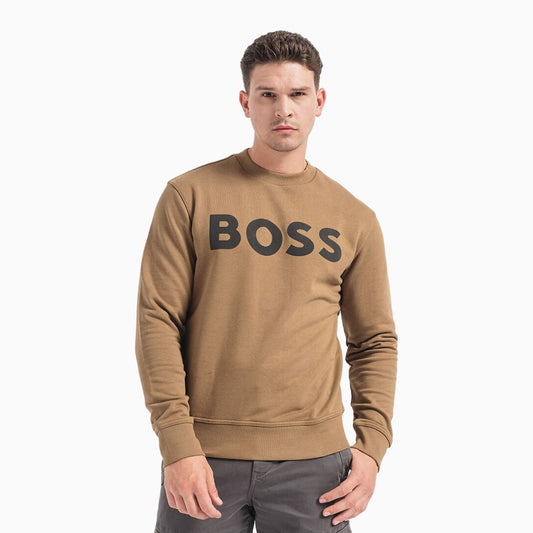 Men's Relaxed Fit Cotton Terry With Rubber Print Logo Sweatshirt