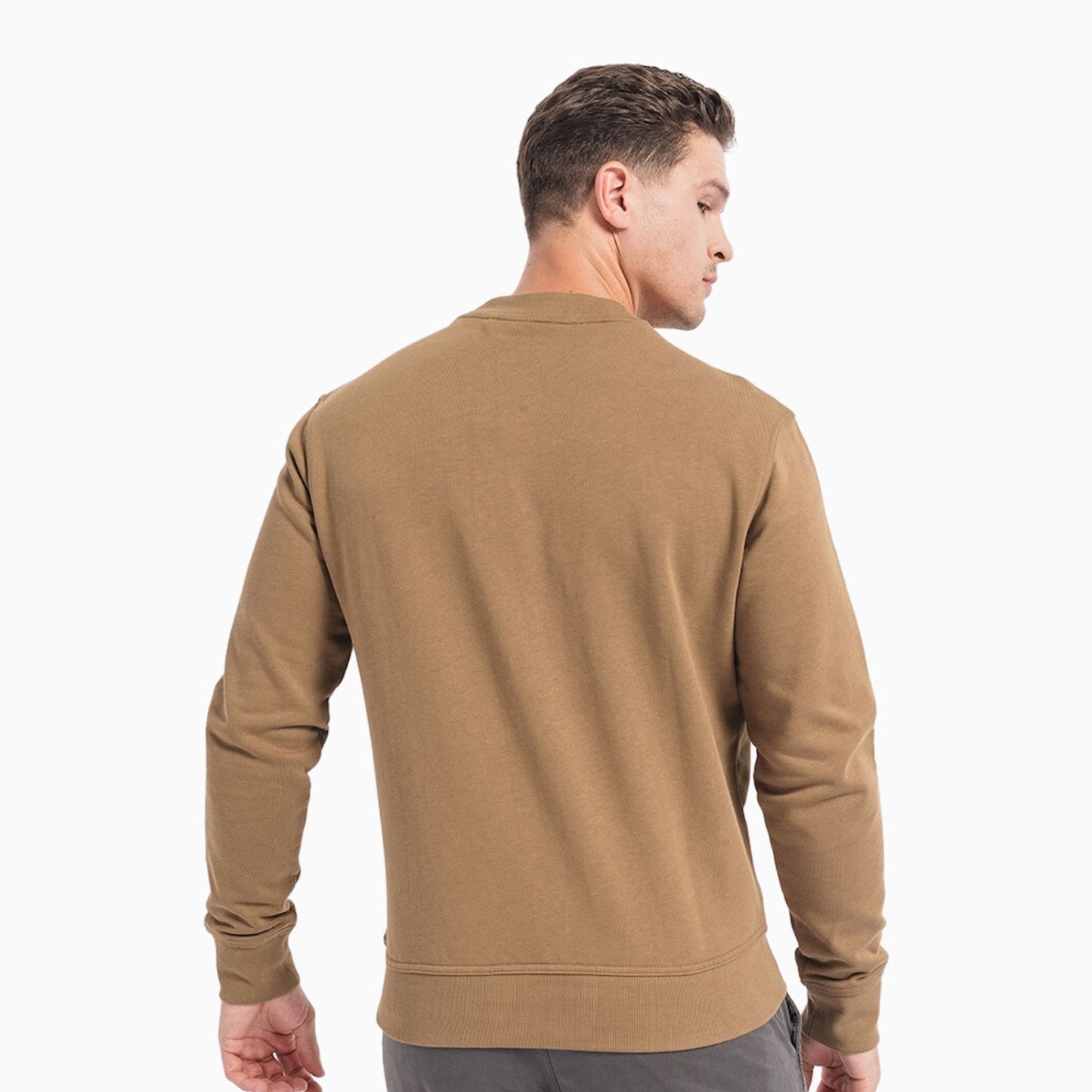 Men's Relaxed Fit Cotton Terry With Rubber Print Logo Sweatshirt