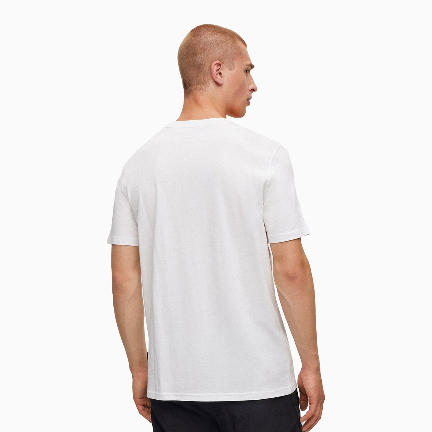 Men's Cotton Jersey T-Shirt  With Rubber Print Logo