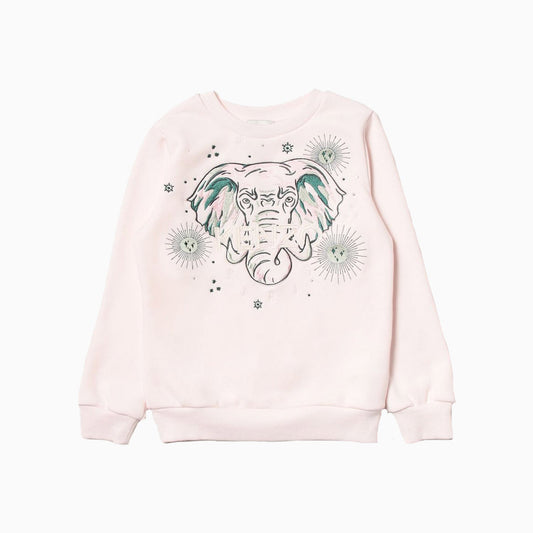 Kid's Elephant Logo Crew Neck Long Sleeve Sweatshirt