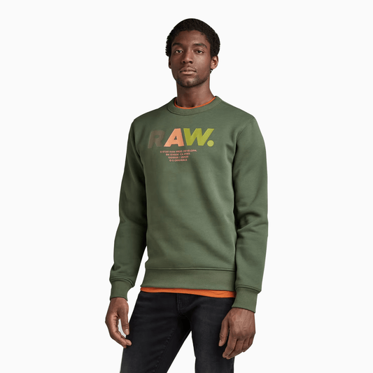 Men's Multi Colored Raw Sweatshirt