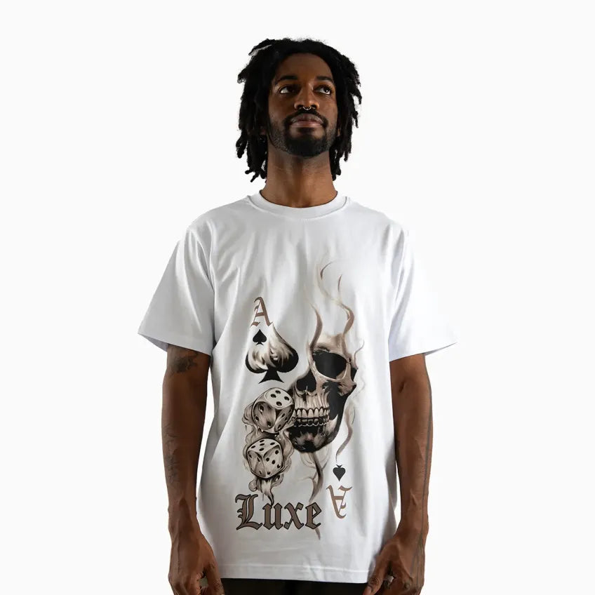Men's Ace of Spades Skull Graphic Short-Sleeve T-Shirt