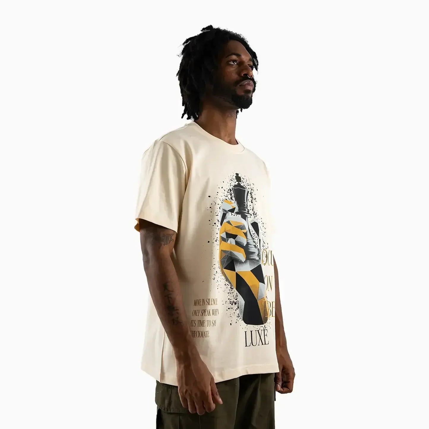 Men's Focus on the Best Chess King Graphic Short-Sleeve T-Shirt