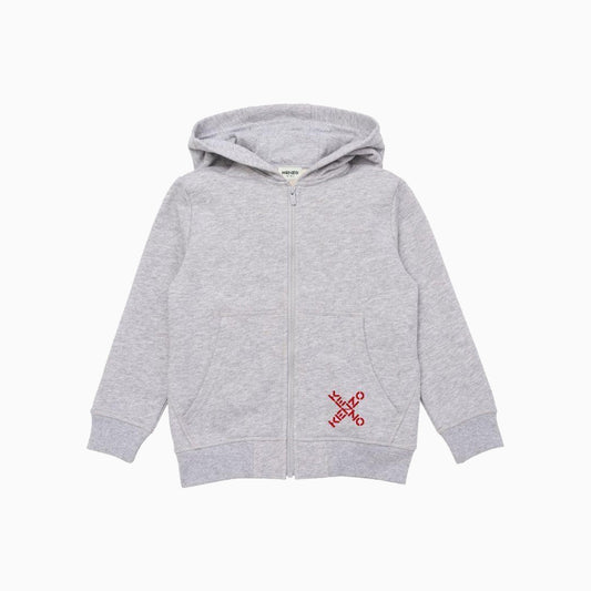 Kid's Cross Logo Full Zip Hoodie