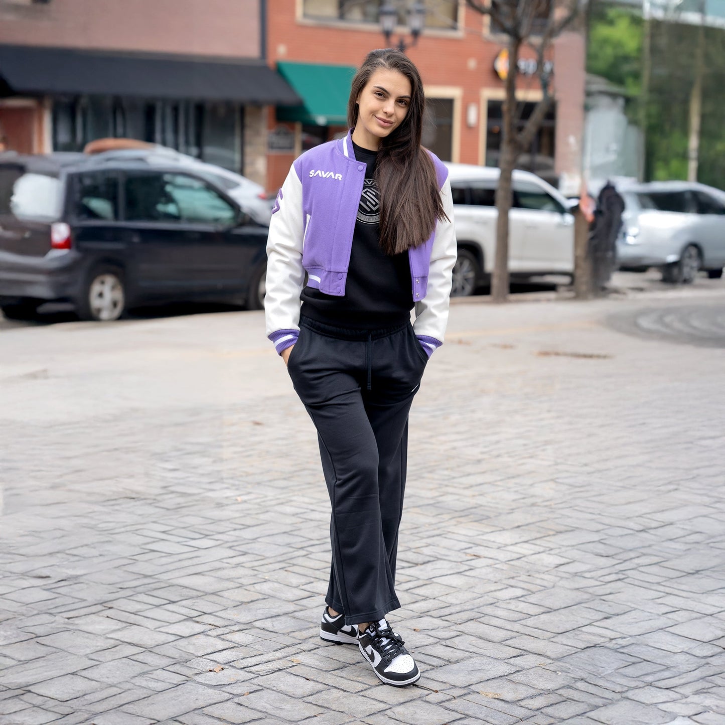 Women's Circle Wool Varsity Jacket