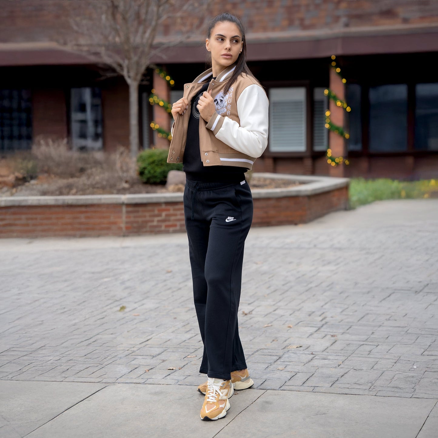 Women's Skull Wool Varsity Jacket