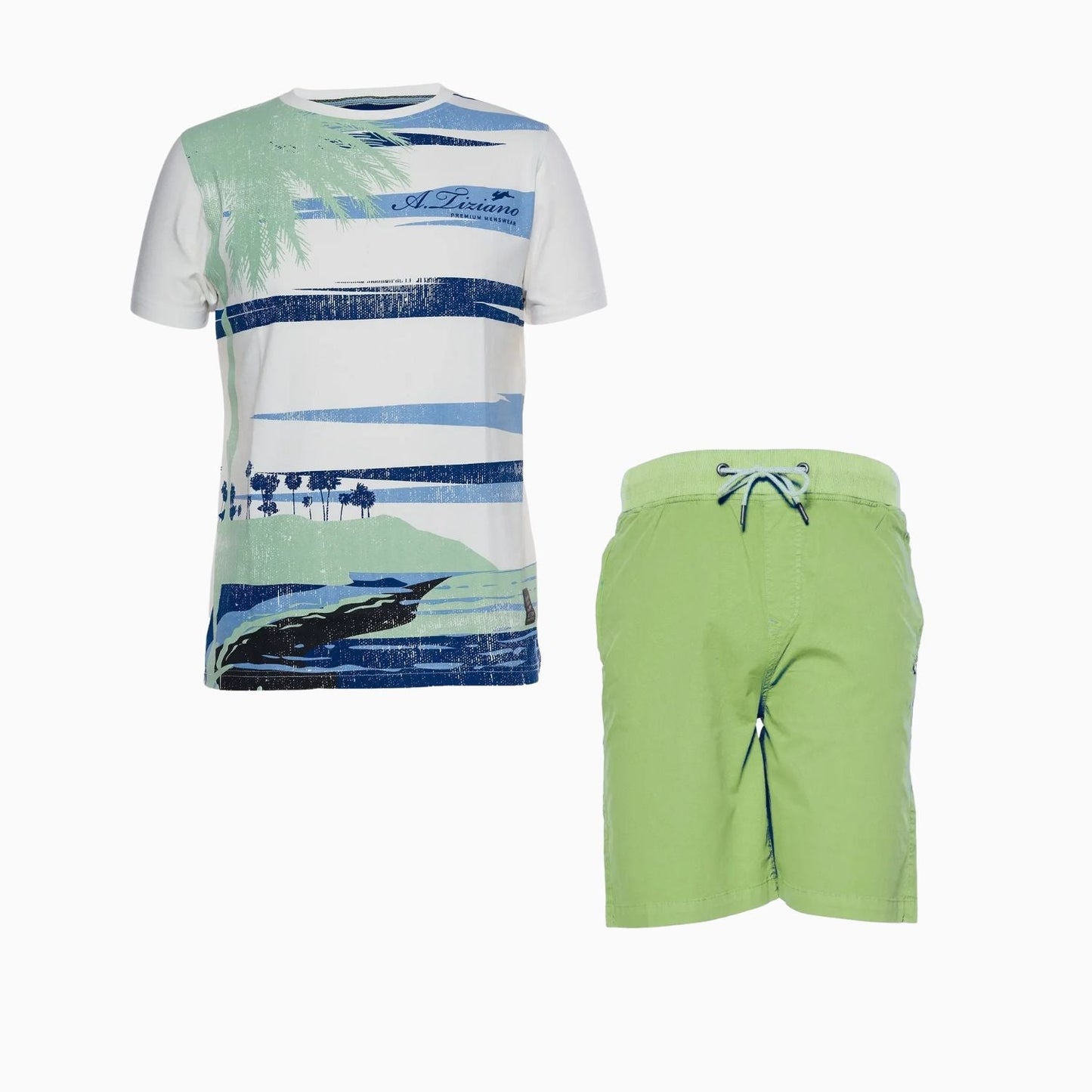 Men's Rino Graphic T-Shirt and Shorts Outfit