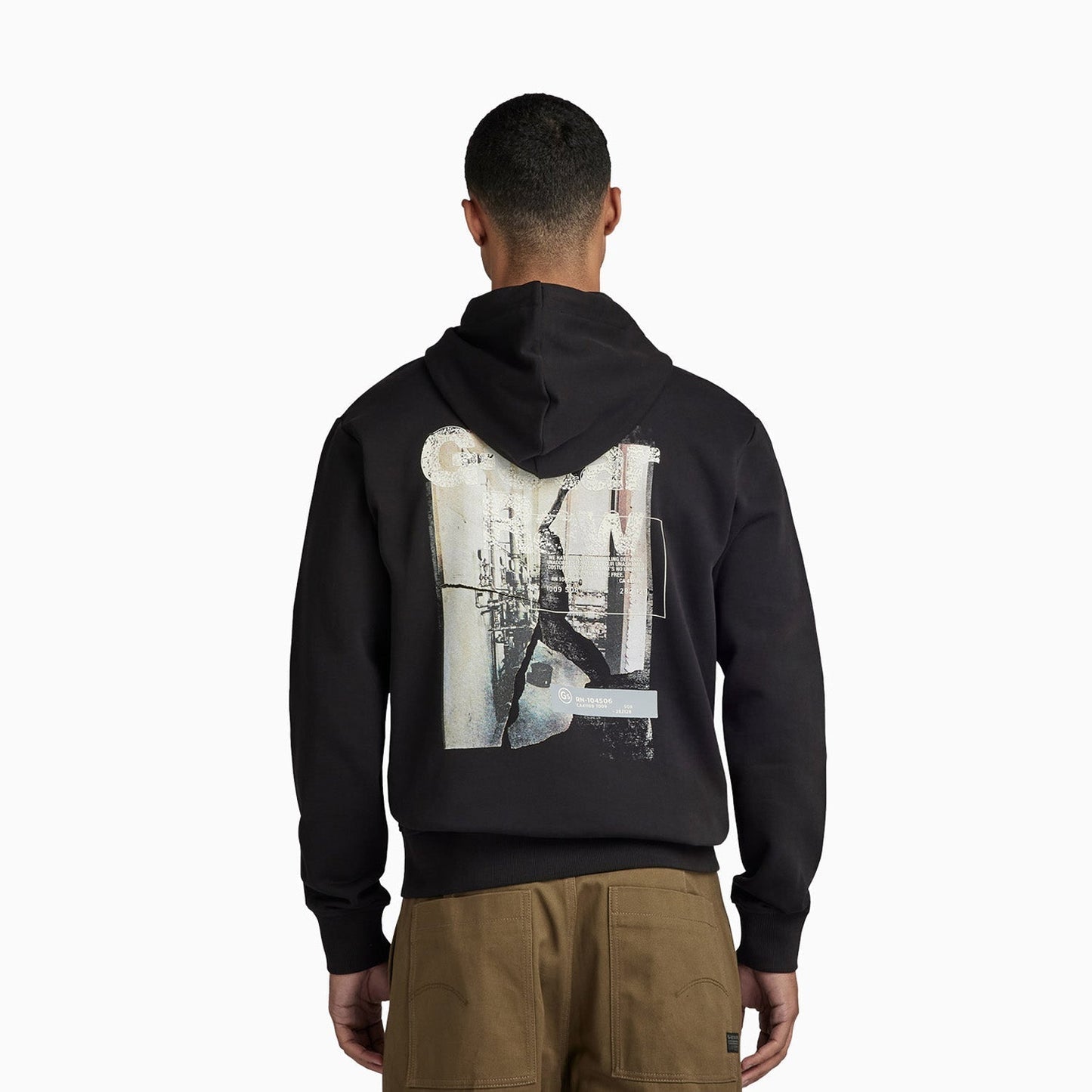 Men's Back Print Pull Over Hoodie