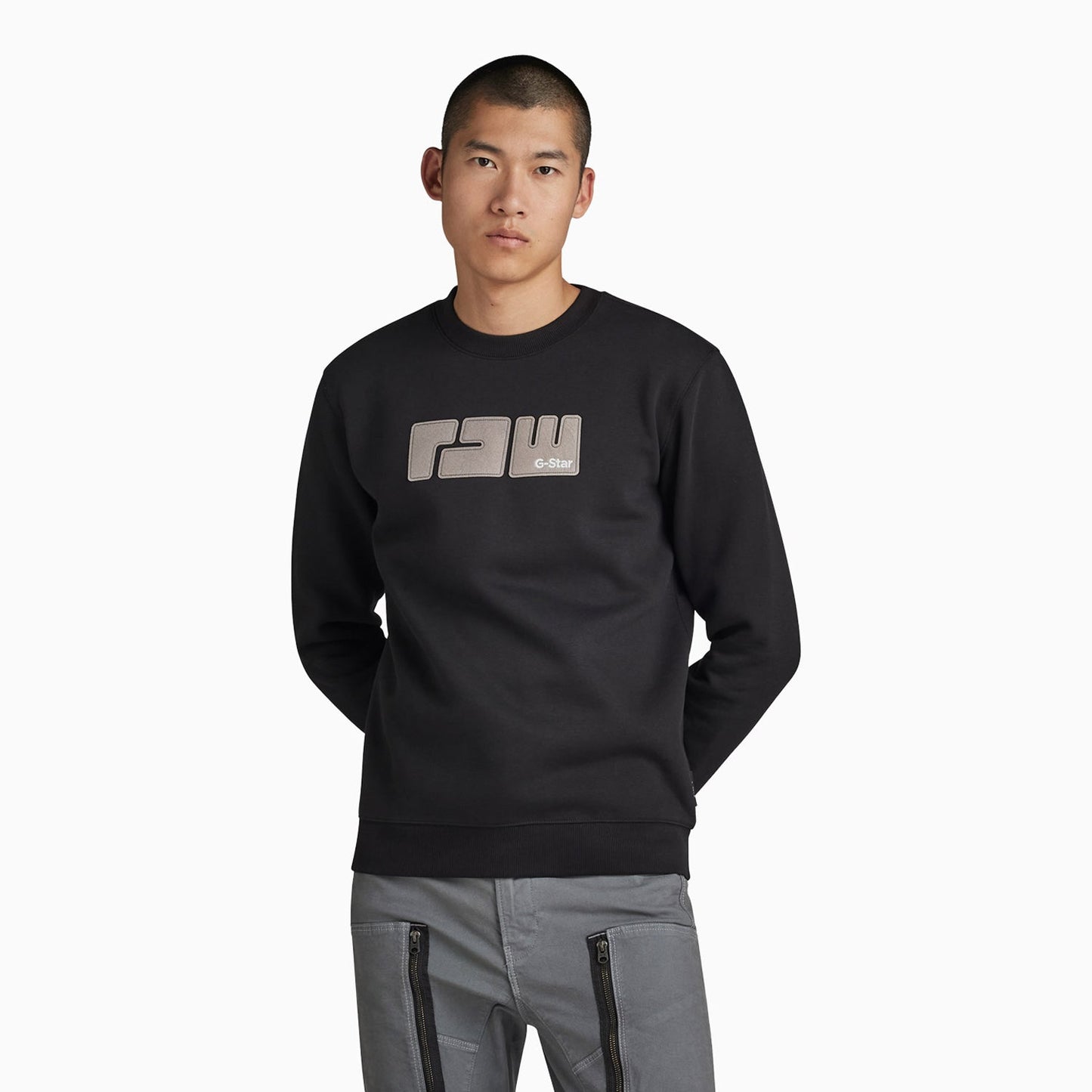 Men's Raw Felt Crew Neck Sweatshirt