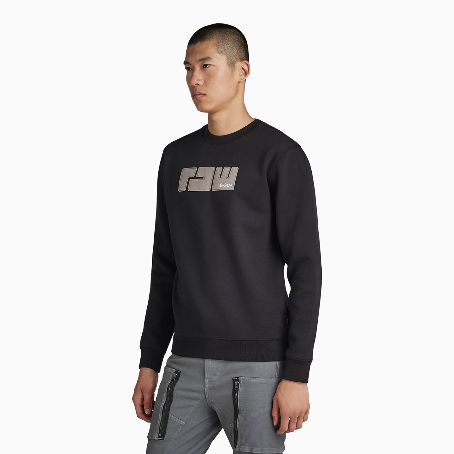 Men's Raw Felt Crew Neck Sweatshirt