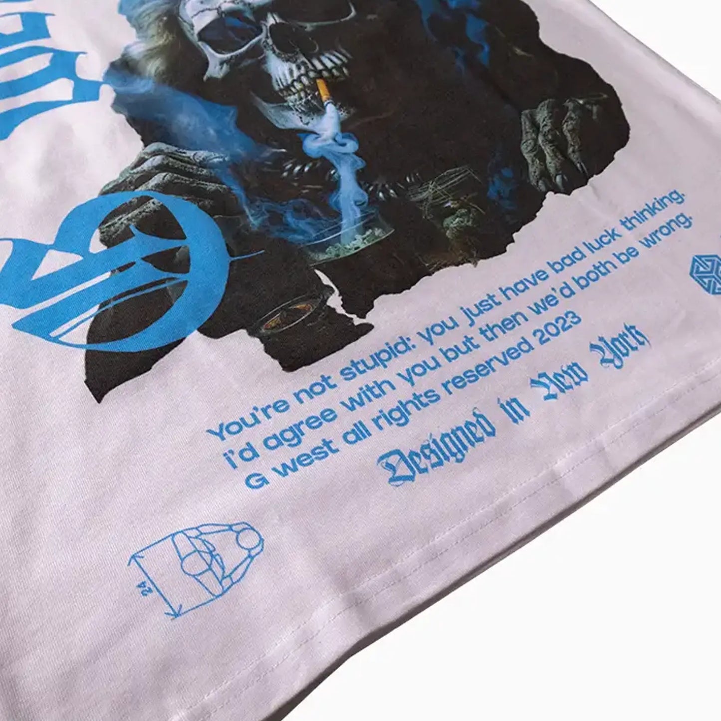 Men's Smoke Skull Style T-Shirt