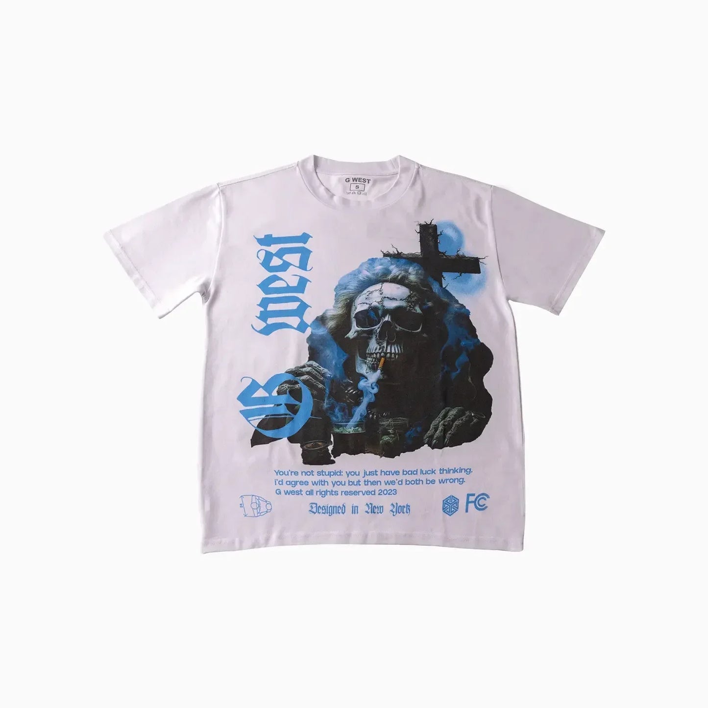 Men's Smoke Skull Style T-Shirt