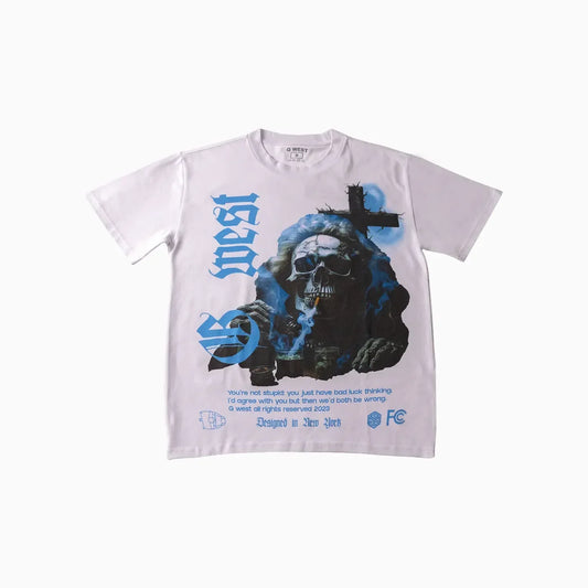 Men's Smoke Skull Style T-Shirt