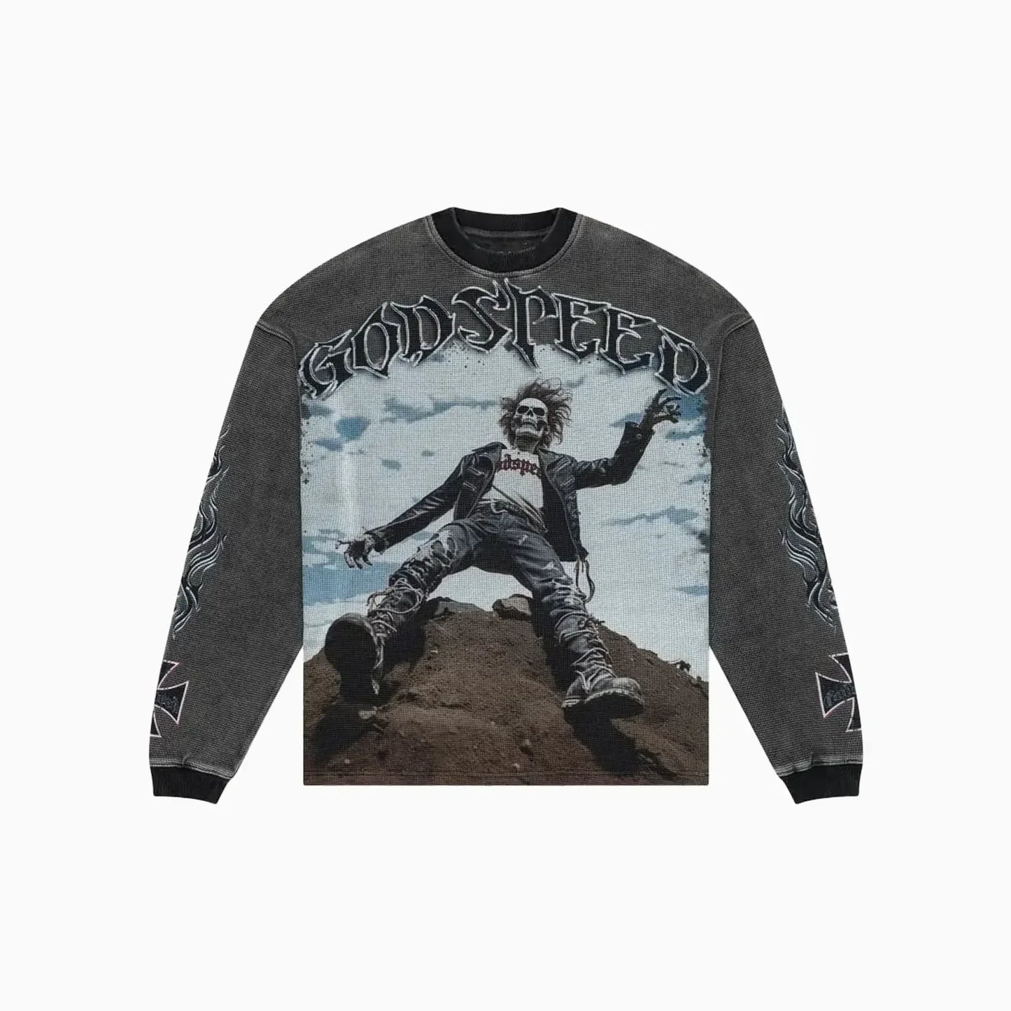 Men's Rocker Thermal Grey Wash Sweatshirt