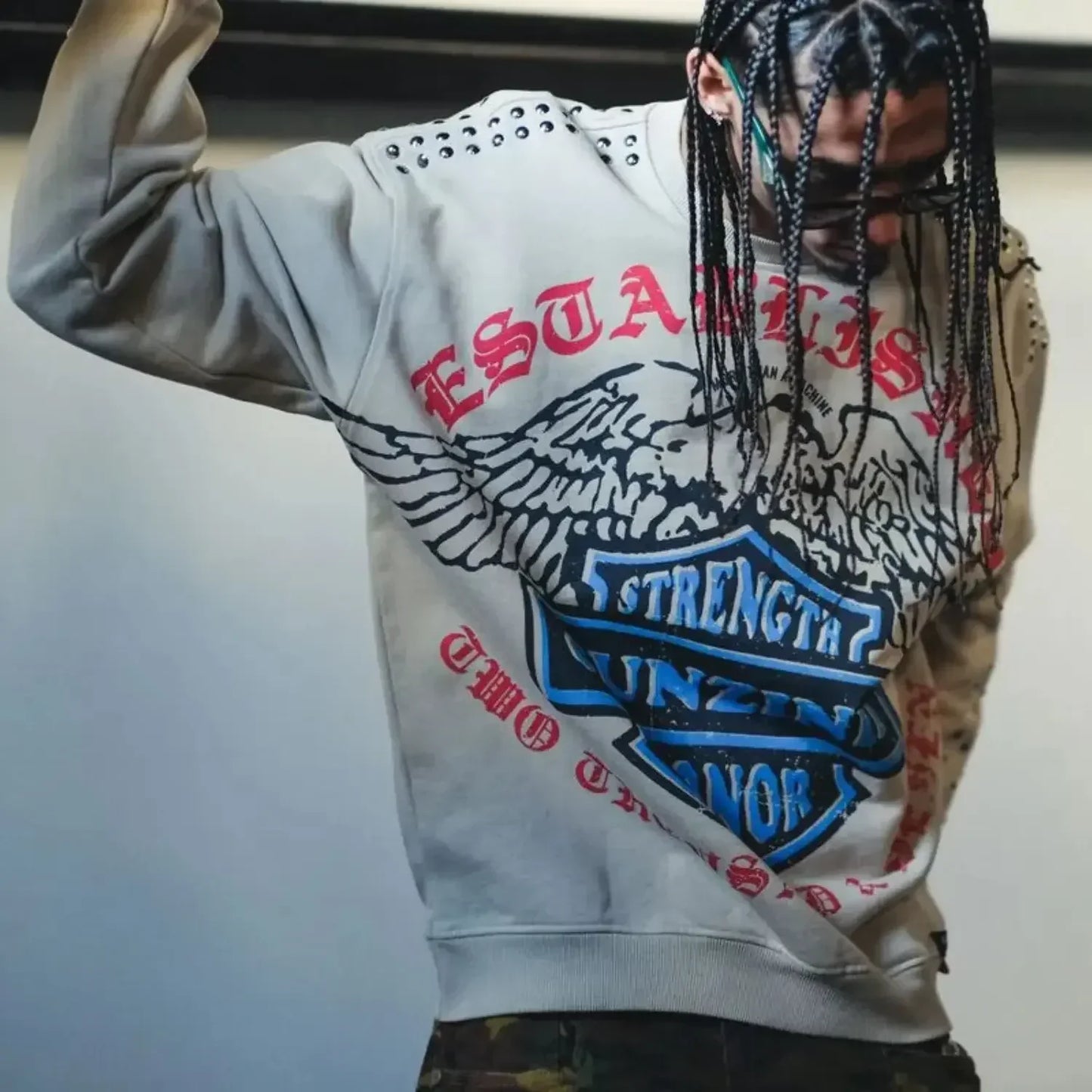 Men's Strength Honor Crew Neck Sweat Shirt