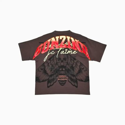 Men's Graphic Moth Print Oversized Streetwear T-Shirt