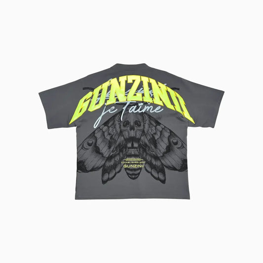 Men's Graphic Moth Print Oversized Streetwear T-Shirt