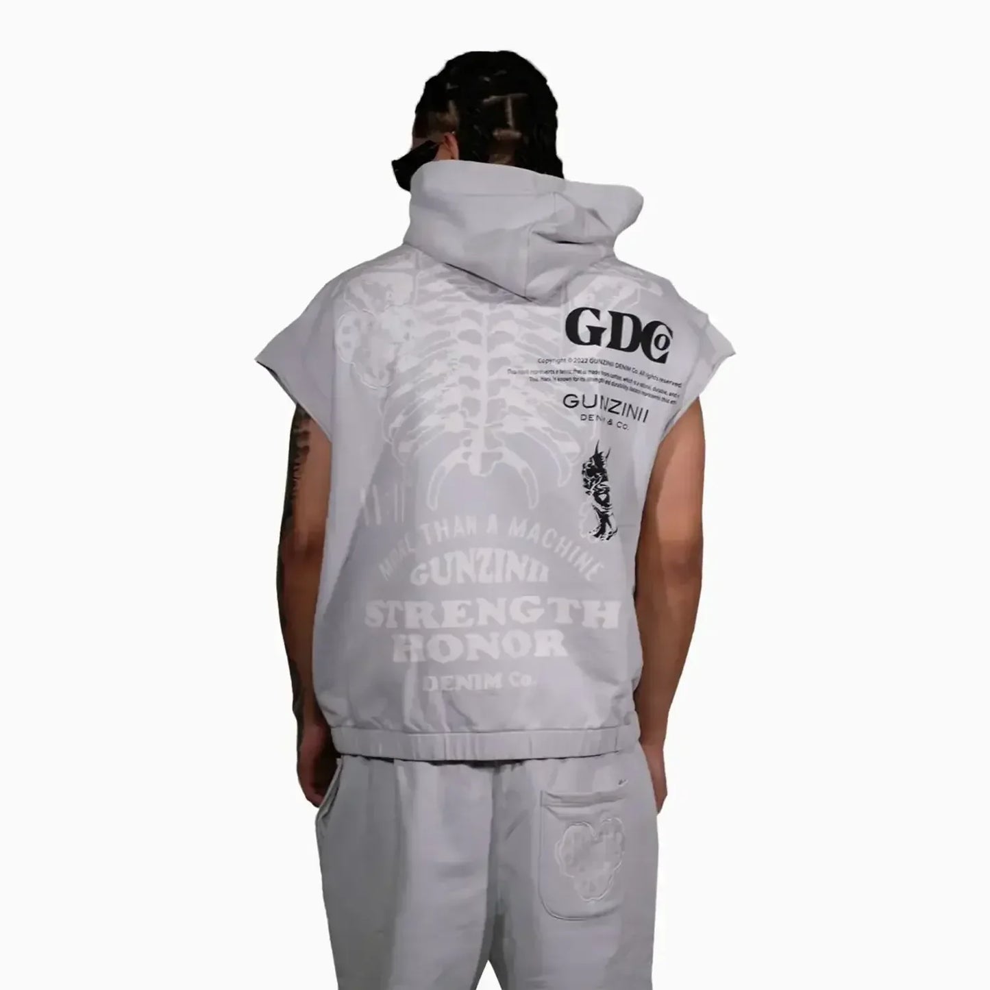 Men's Sleeveless Hoodie and Shorts Set