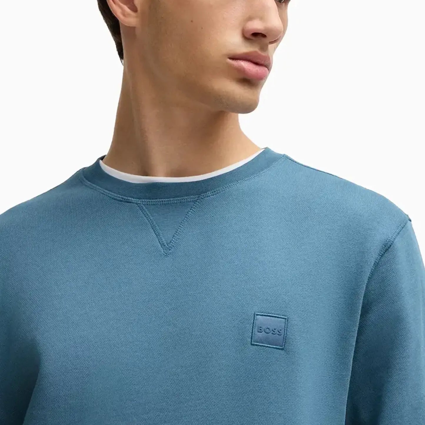 Men's Cotton Terry Relaxed-Fit Sweatshirt With Logo Patch
