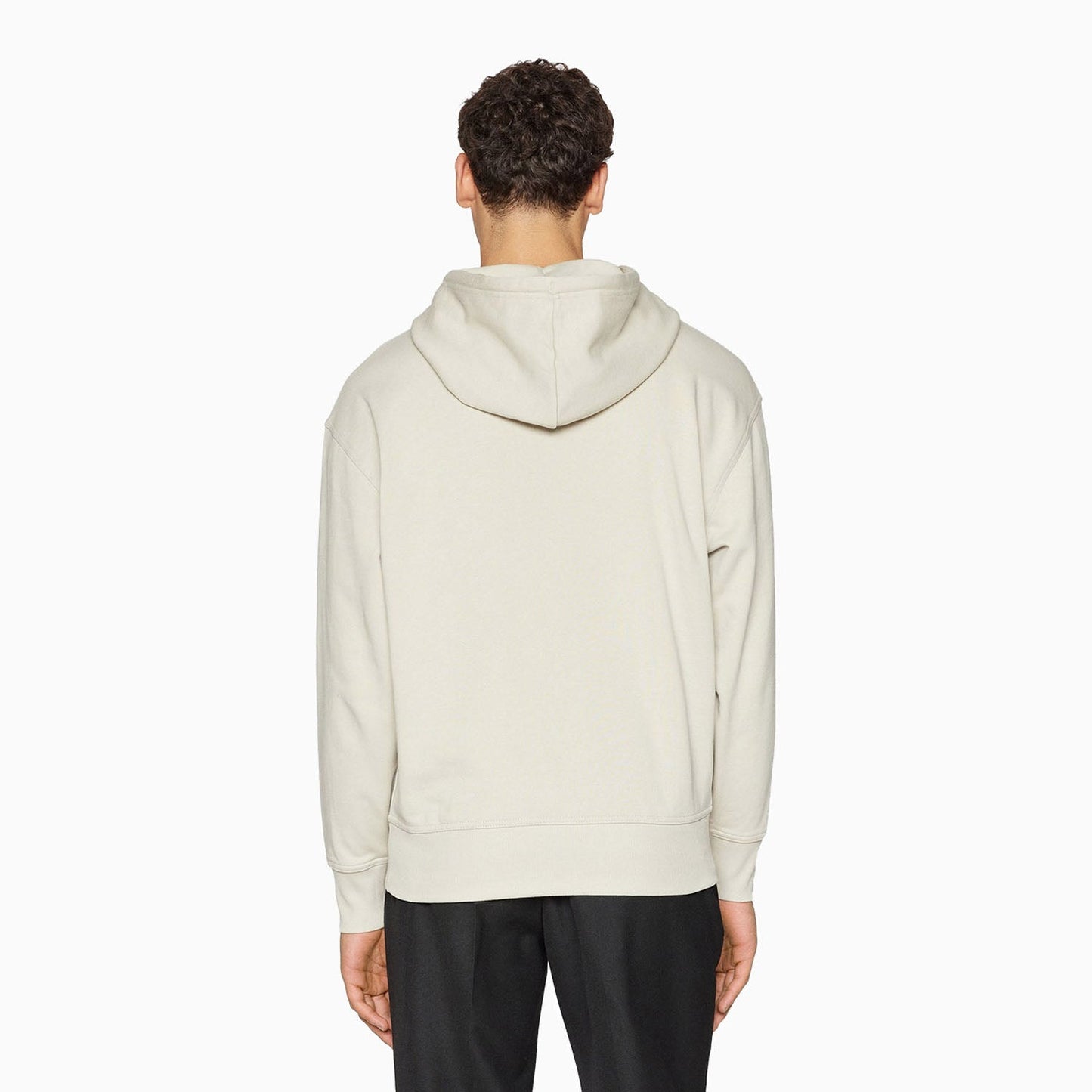 Men's Logo Print Hoodie In French Terry Cotton