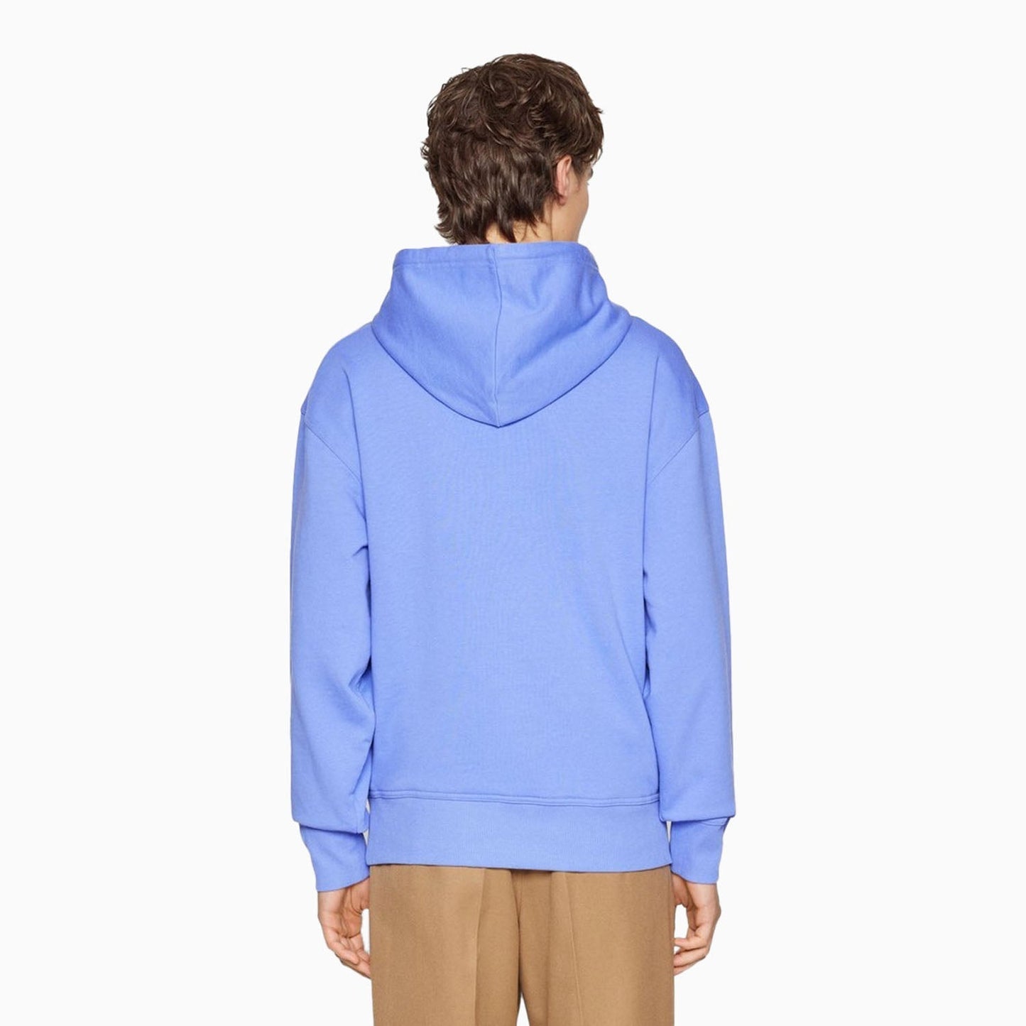 Men's Logo Print Hoodie In French Terry Cotton