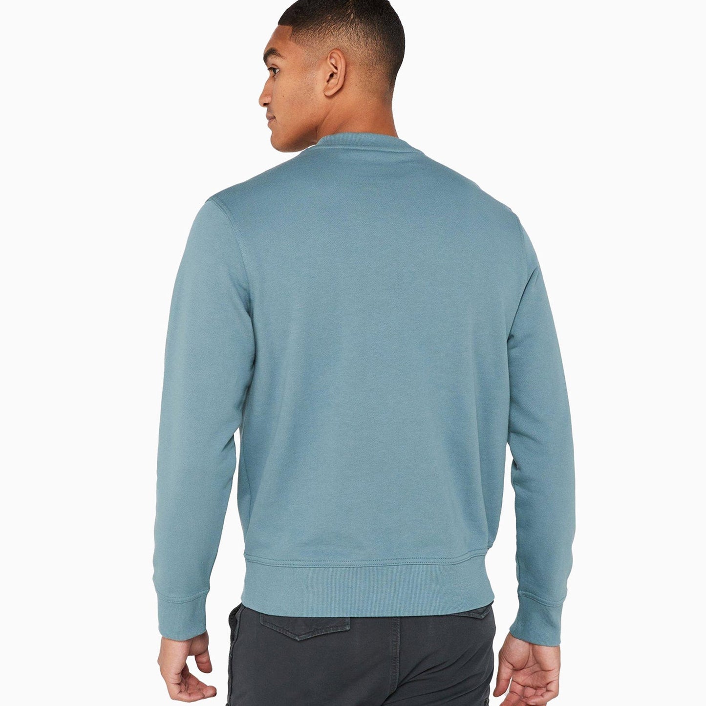 Men's Relaxed-Fit Cotton-Terry Sweatshirt With Rubber Print Logo