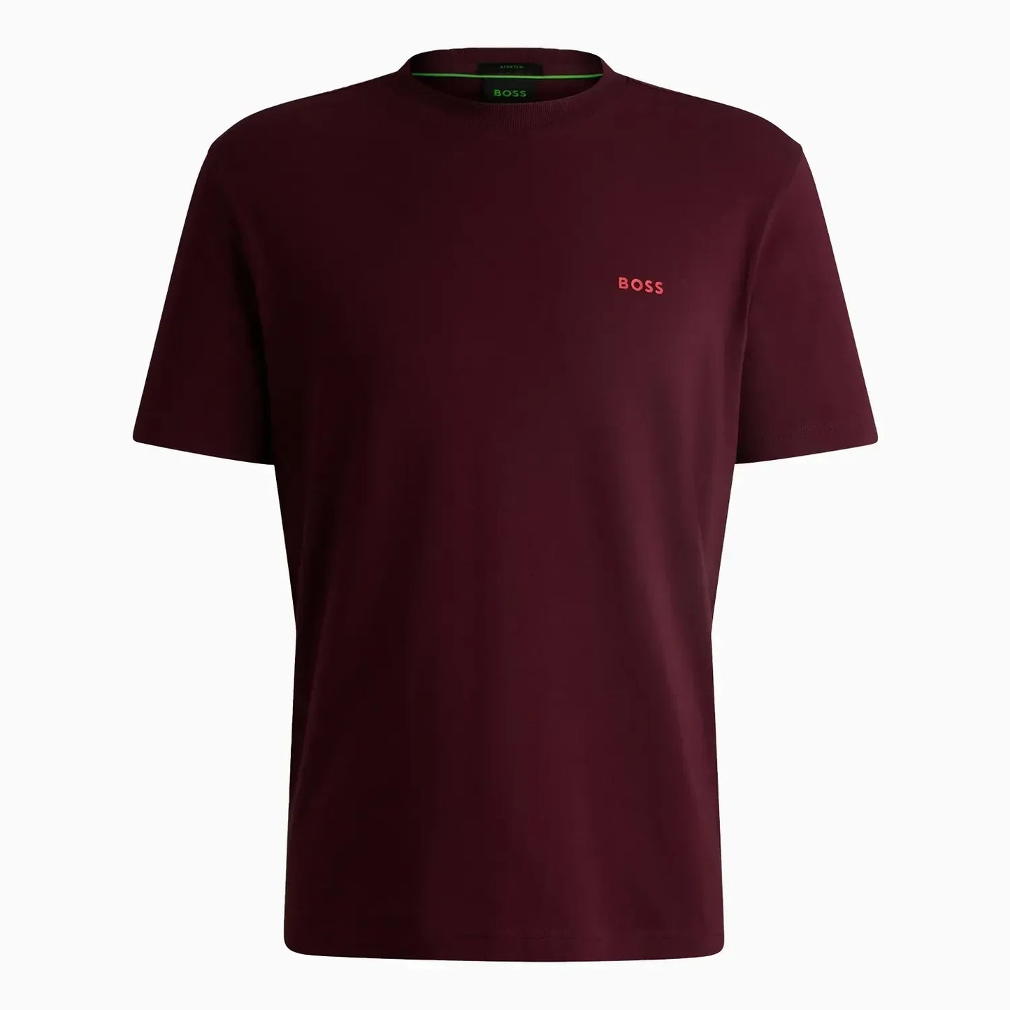 Men's Stretch Cotton Regular Fit T-Shirt With Contrast Logo