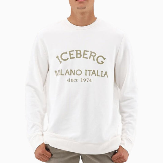 Men's Crew Neck Sweatshirt With Institutional Logo