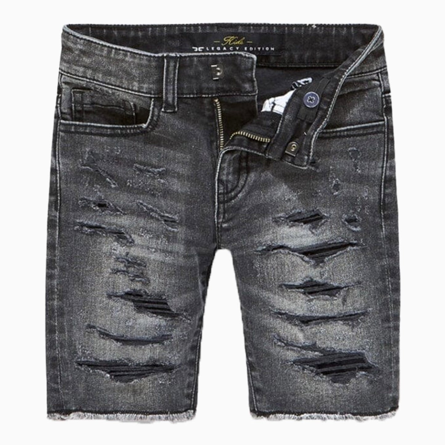 Kid's Shredded Abyss Denim Shorts