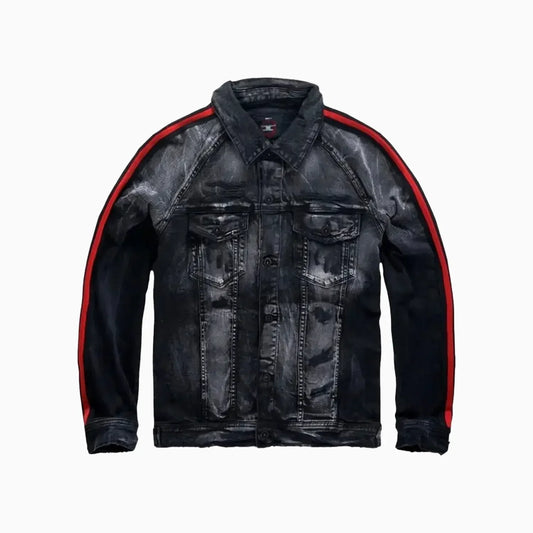 Men's Grand Prix Striped Denim Jacket