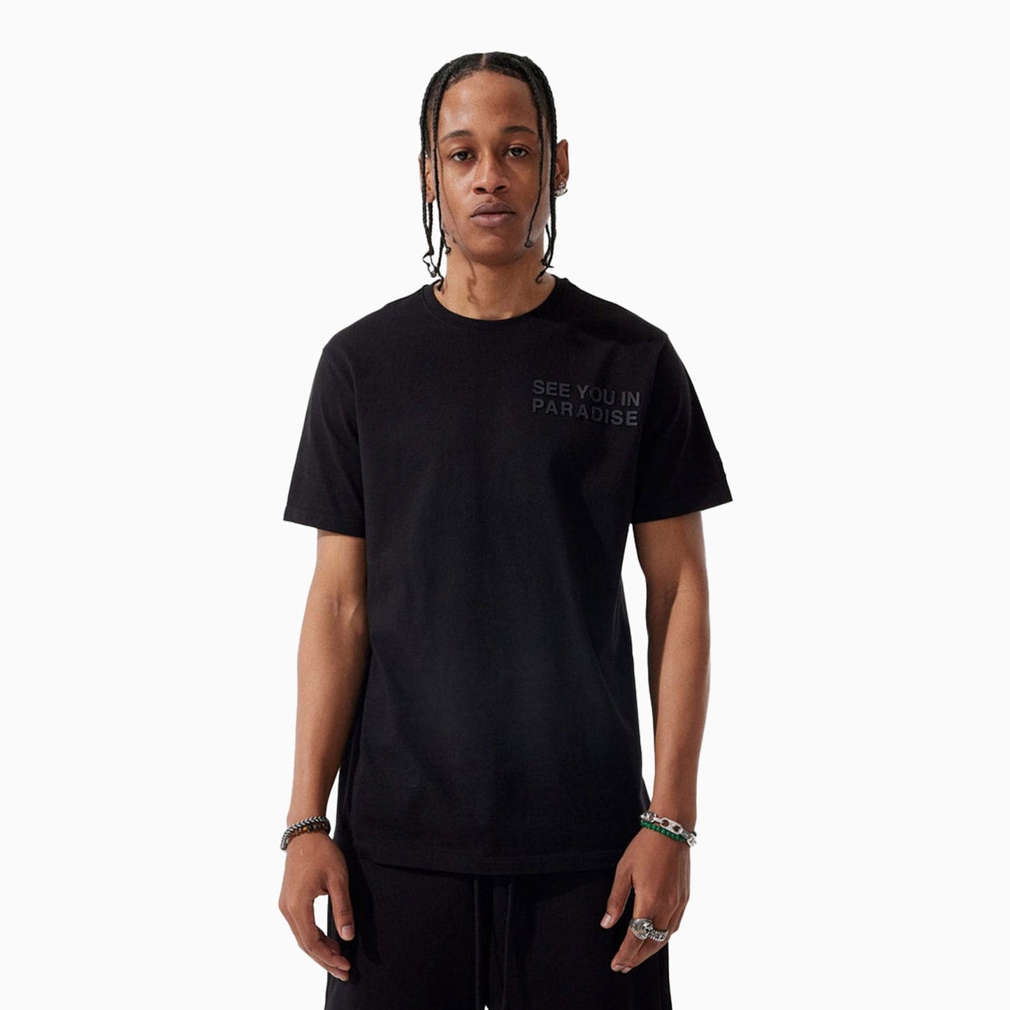 Men's Paradise Tonal T Shirt And Shorts Outfit