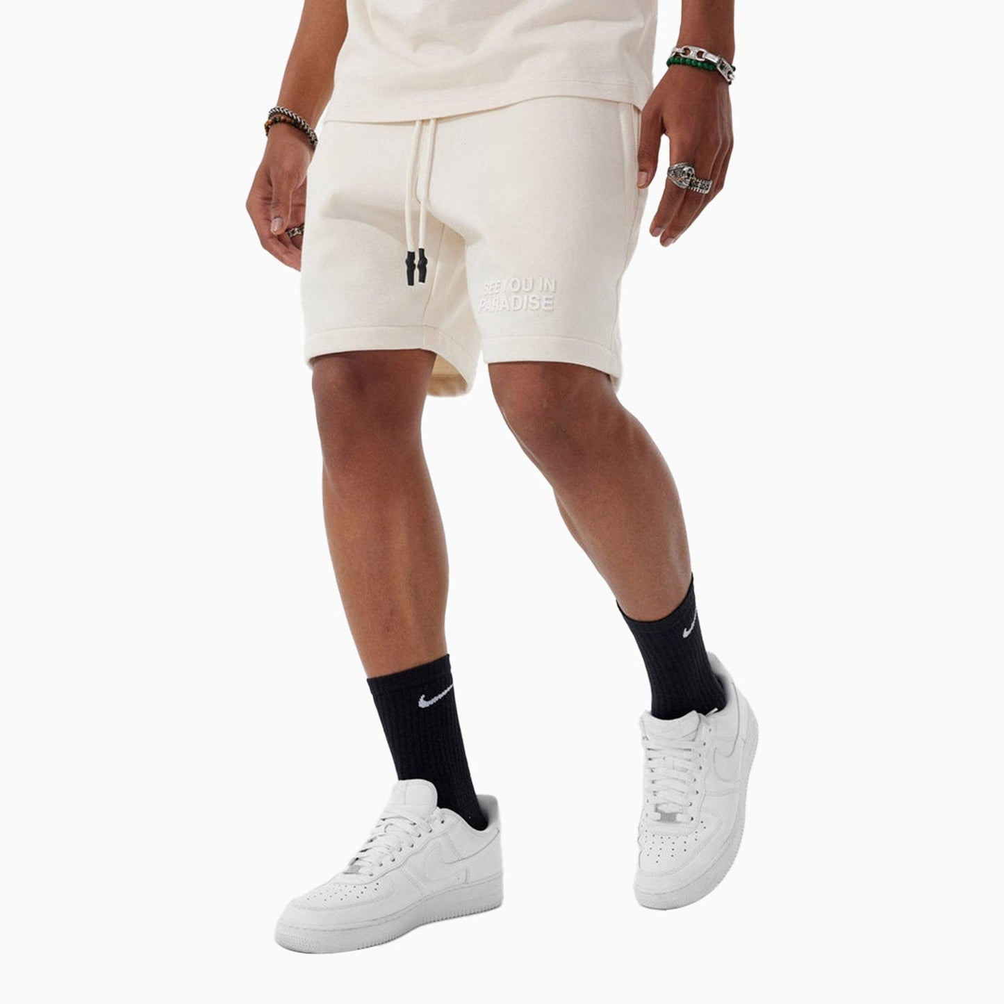Men's Paradise Tonal T Shirt And Shorts Outfit