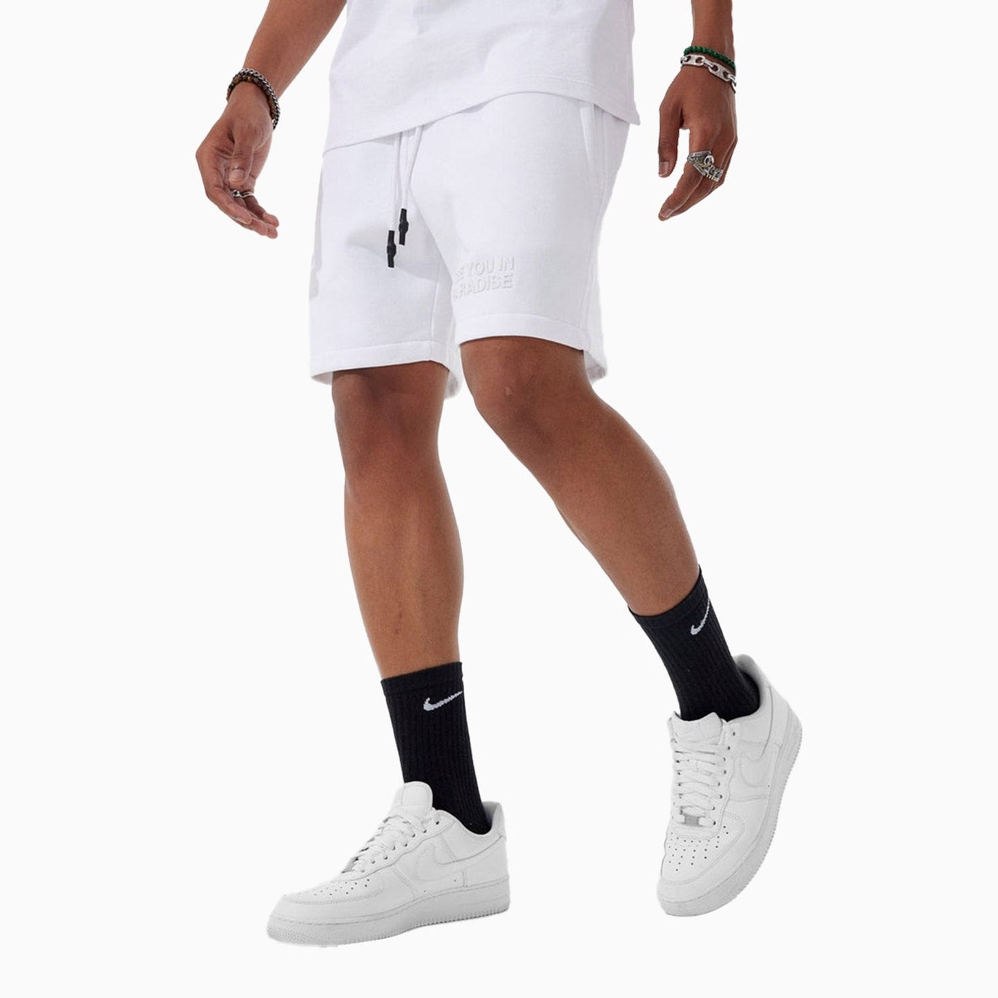 Men's Paradise Tonal T Shirt And Shorts Outfit