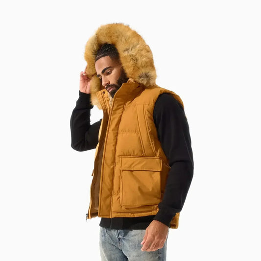 Men's Yukon Fur Lined Puffer Vest