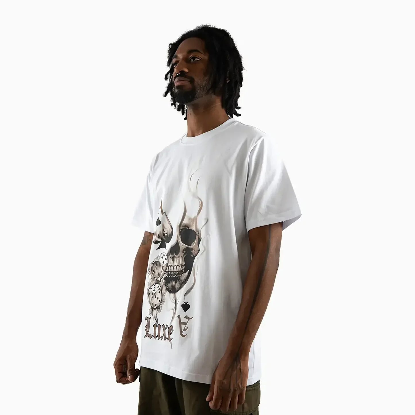 Men's Ace of Spades Skull Graphic Short-Sleeve T-Shirt