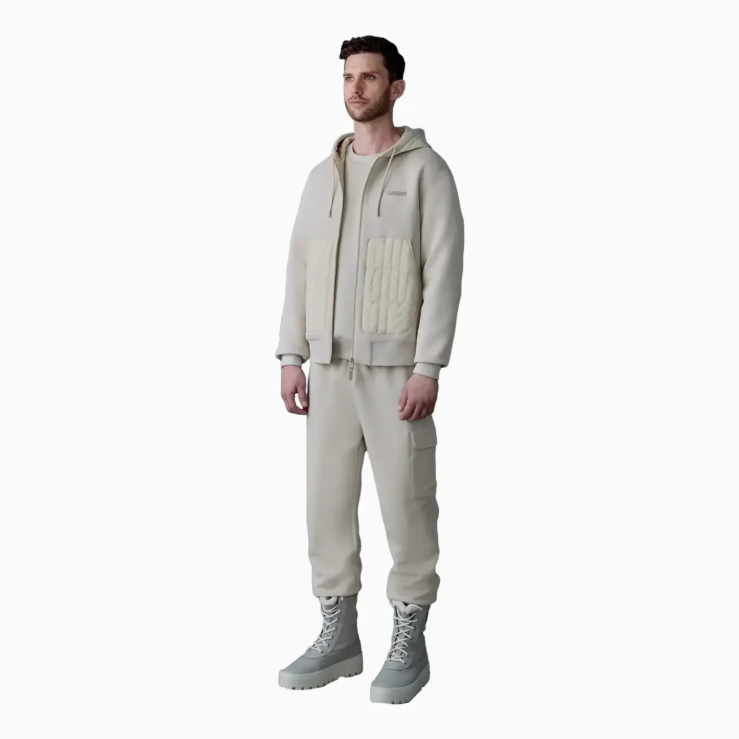 Men's CRUZ Zip-Up Hybrid Vertical Quilt Hoodie