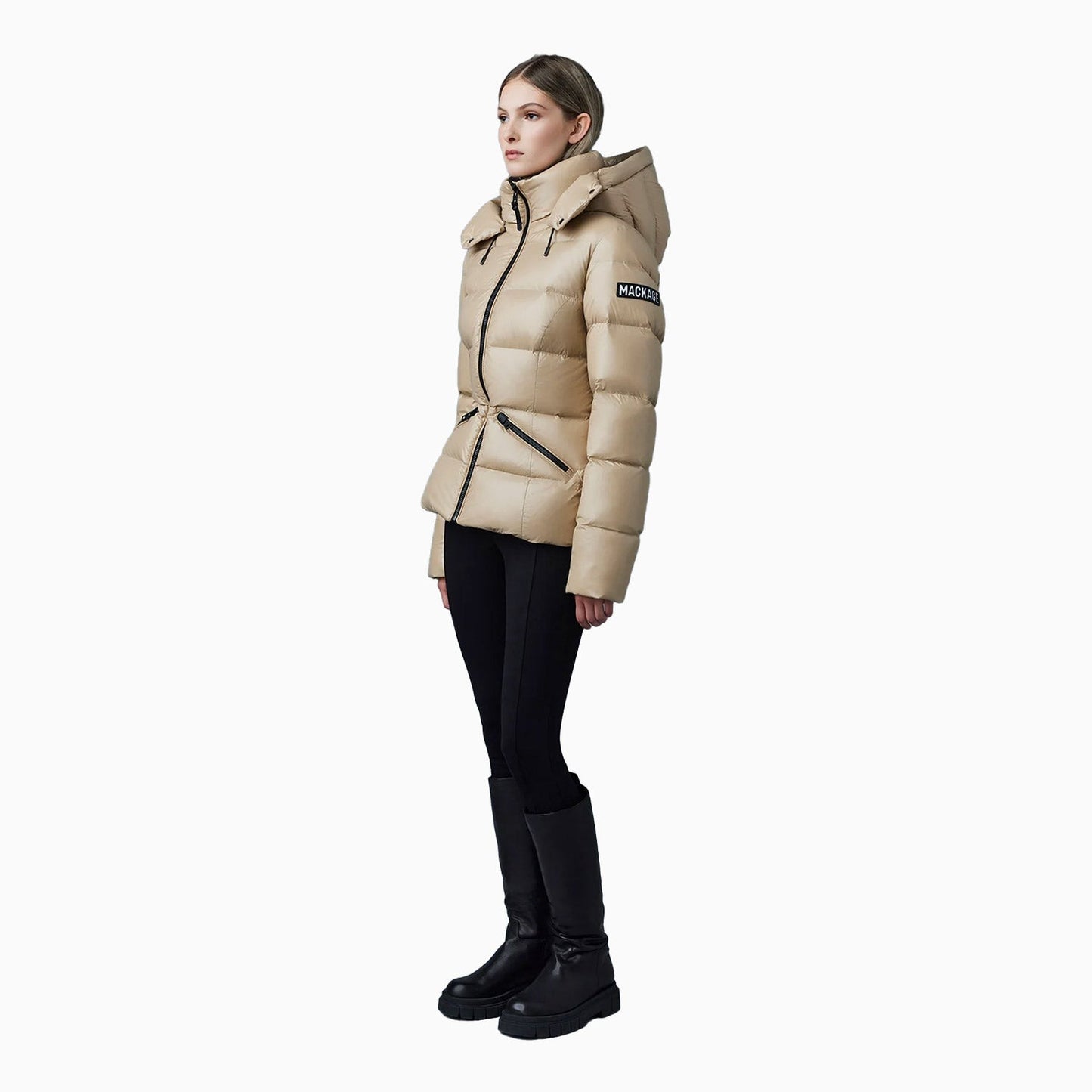 Women's MADALYN Lustrous Light Down Jacket With Hood