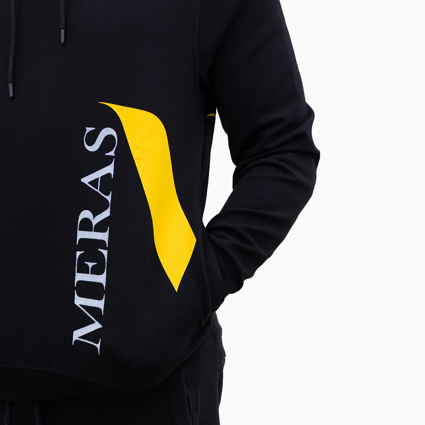 Men's Flock Printed Pull Over Hoodie