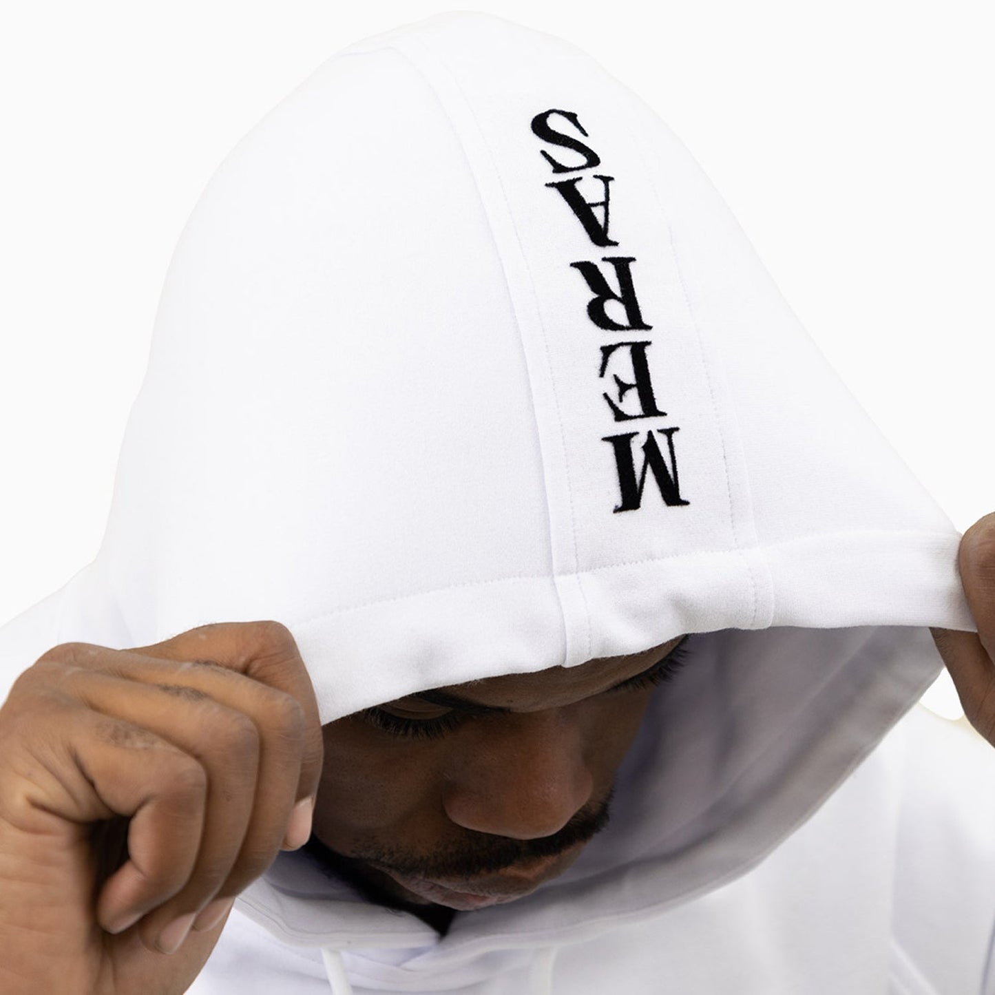 Men's Flock Printed Pull Over Hoodie