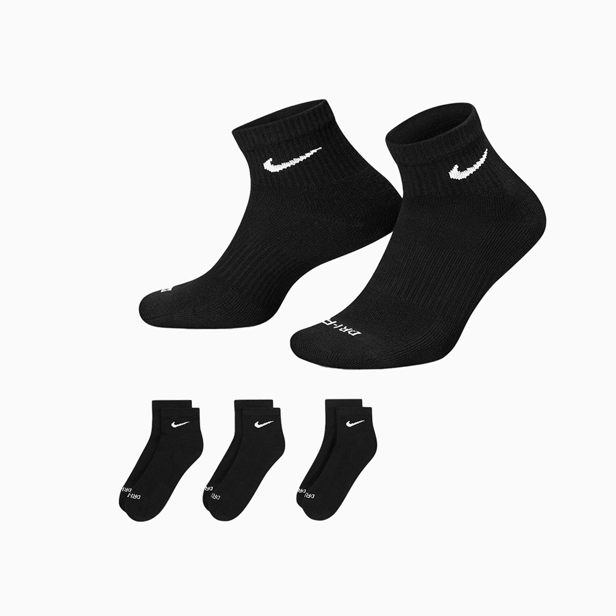 Men's Nike Everyday Plus Cushioned Ankle Socks  (3 Pairs)