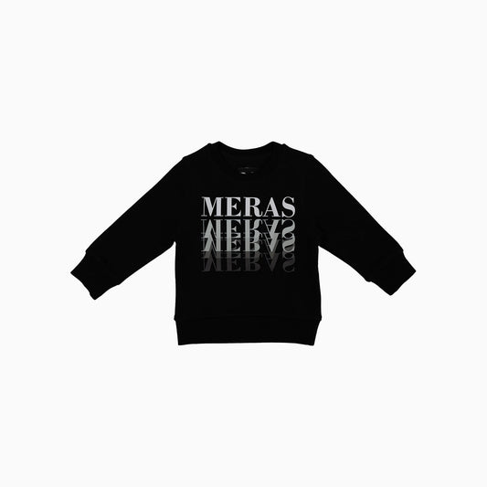 Kid's Gradient Text Crew Neck Sweatshirt