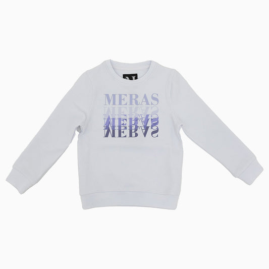 Kid's Gradient Text Crew Neck Sweatshirt