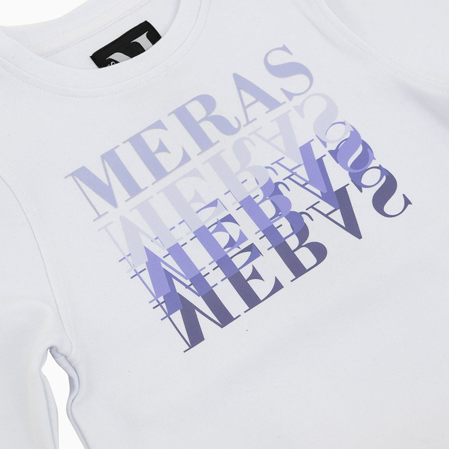 Kid's Gradient Text Crew Neck Sweatshirt